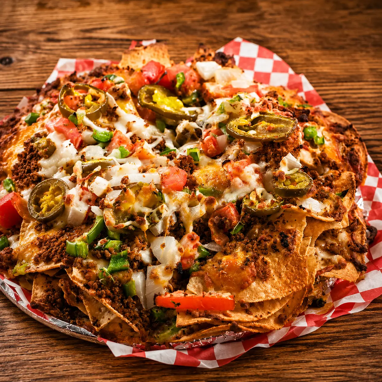 Loaded nachos shared at Alibi Roadhouse, London, Ontario